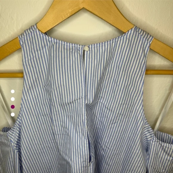 Rag & Bone Blue Cut-Out Long Sleeve Blouse - Picture 5 of 10